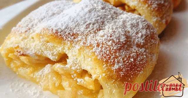 рулетики с яблоками на скорую руку
