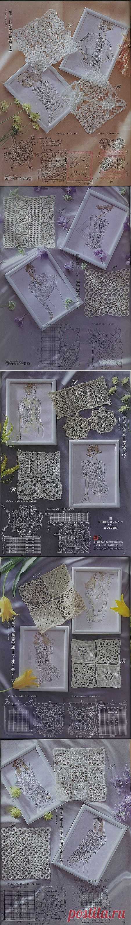 Узоры, схемы, идеи (сама нежность!): Вязание крючком и спицами