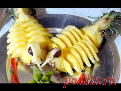 Little ducks made ​​with pineapple - J. Pereira - Art Carving Fruts