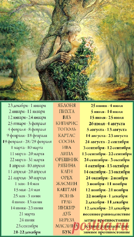 Любовная совместимость по гороскопу Друидов