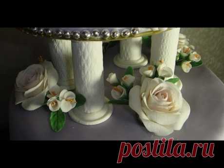 Цветы жасмина из мастики. Сахарные цветы. Gumpaste flowers. Jasmine.