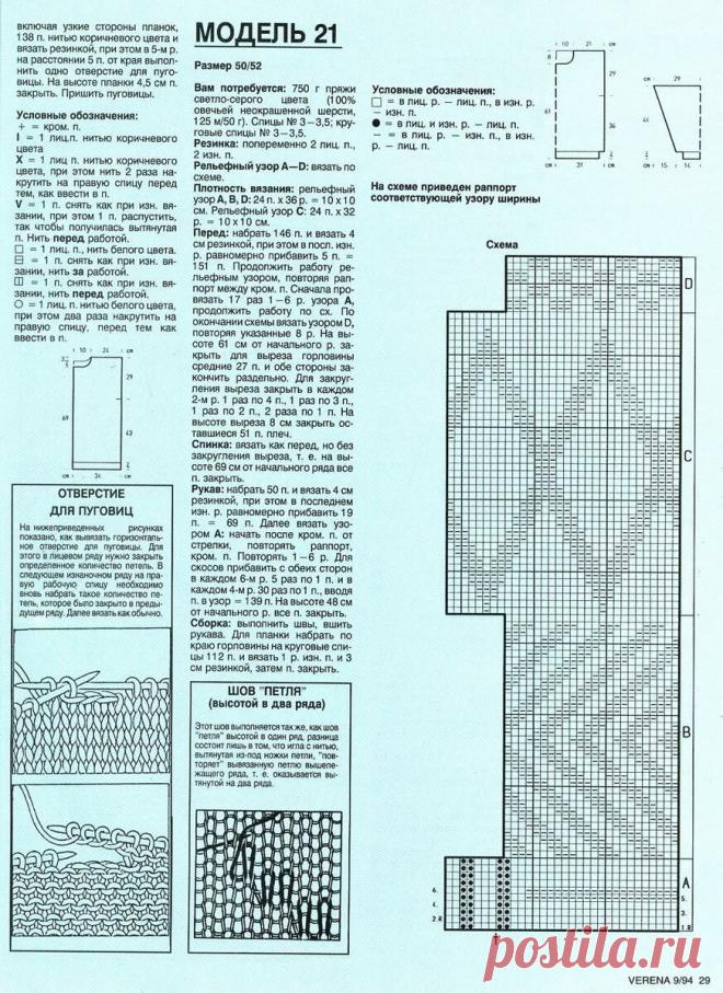 VERENA 1994г. Новое для осени:узоры и пряжа,сельский стиль,короткое надетое на длинное,элегантный город. | Вяжем s Biront | Дзен