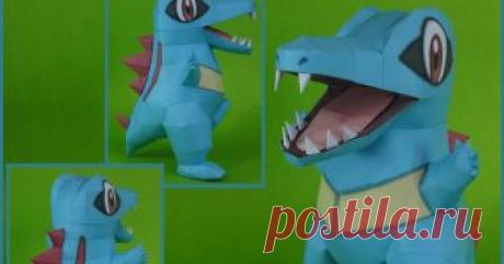 TOTODILE V2    158 / TOTODILE - Pokémon Papercraft  Name:  Totodile Type:  Water Species:  Big Jaw Pokémon Height:  0.6 m (2'00″) Weight:  9.5 kg (20.9 ...