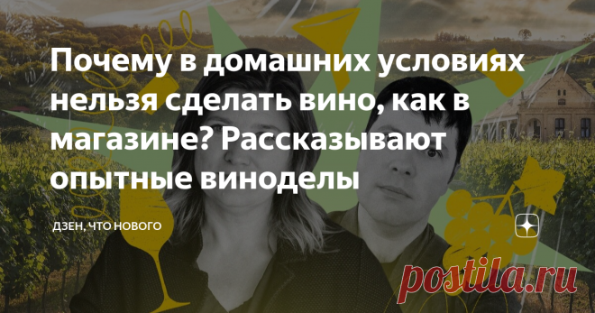 Почему в домашних условиях нельзя сделать вино, как в магазине? Рассказывают опытные виноделы Думаете, что все российское вино — это какая-то кислая бормотуха а-ля «Портвейн 777» и со времен СССР у нас нет и не может быть хорошего вина?  Дмитрий, винный эксперт и автор дзен-канала «Цитрон Цюрупинский», и винодел Марина Бюрнье рассказали, может ли российское вино конкурировать с иностранным и как устроена винная индустрия в России. Как иностранцы помогли российскому винодел...