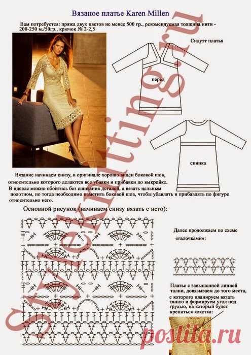 Красивые модели платьев вязаных крючком