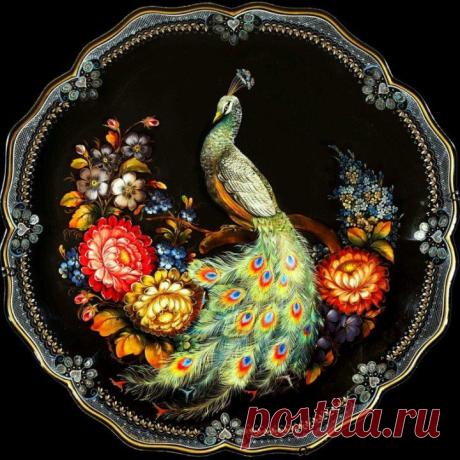 Чудные «картины» жостовской росписи! | УДИВИТЕЛЬНОЕ