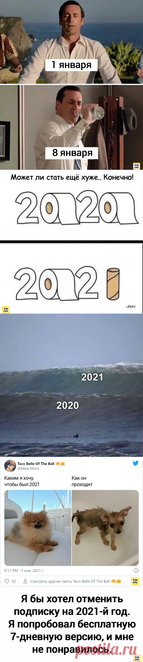 16 смешных мемов про неудачный 2021 год, который уже многие не могут отличить от 2020-го