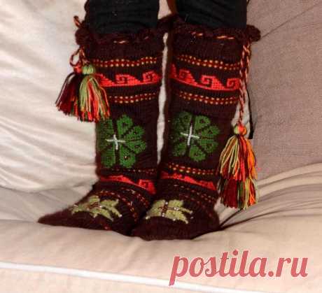 Грузинские жаккард-гольфы: ru_knitting