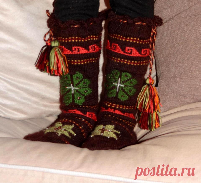 Грузинские жаккард-гольфы: ru_knitting