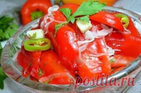 Пряный перчик,маринованный за сутки!