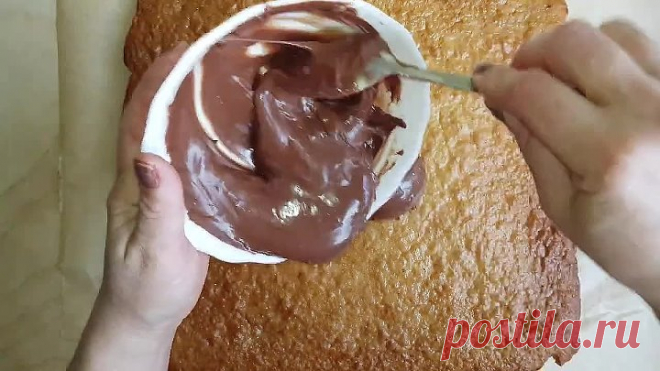 Многие искали этот Рецепт!!! / Recipe for Porous ROLL WITH CHOCOLATE/Eng Sub