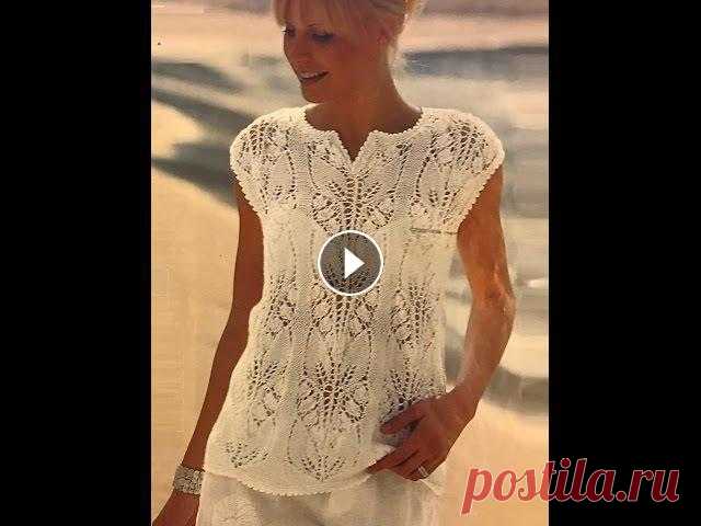 Летний топ с ажурным узором 1 часть Предлагаю связать летний ажурный топ. В этом видео смотрите до 15 ряда и переходите на вторую часть Размер M-L. Чтобы связать на размер больше/меньше ...
схема джемпера