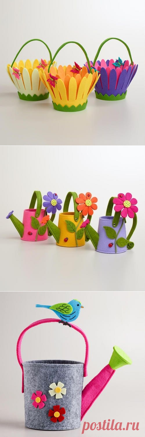 Корзинки из фетра