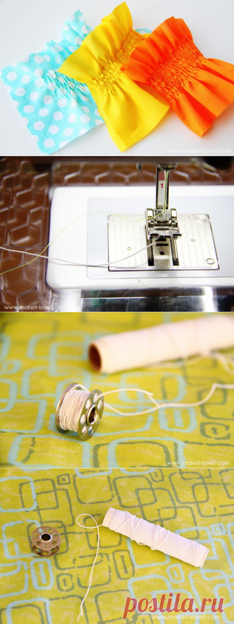 Нитка-резинка для выполнения сборки — Сделай сам, идеи для творчества - DIY Ideas