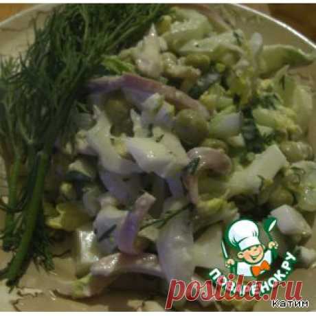 Салат с кальмарами и пекинской капустой - кулинарный рецепт