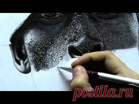 Рисунок простым карандашом (гиперреализм) - YouTube
