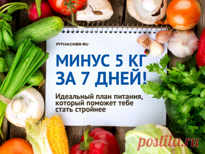 Минус 5 кг за 7 дней! Идеальный план питания, который поможет тебе стать стройнее | Худеем Вкусно