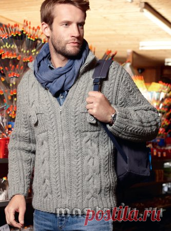 Мужская кофта с накладными карманами » Мастерю - все своими руками
