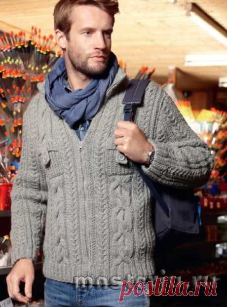 Мужская кофта с накладными карманами » Мастерю - все своими руками