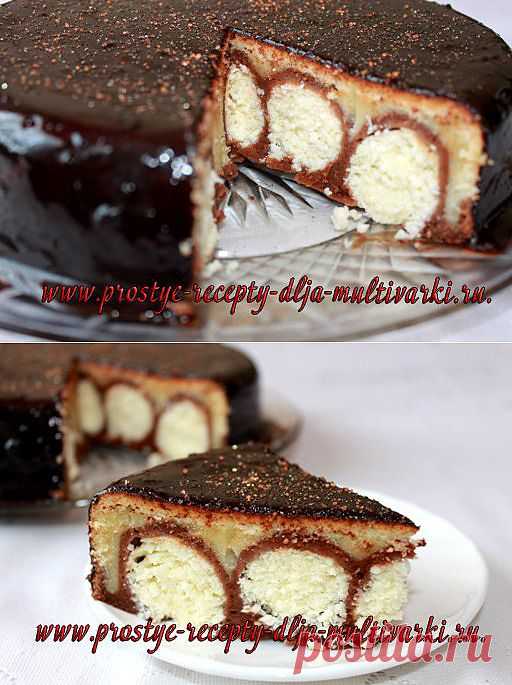 Пирог с творожными шариками | Простые рецепты для мультиварки