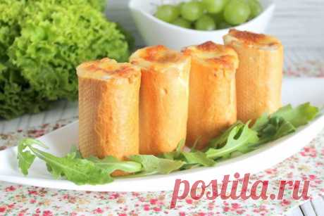 ХЛЕБНЫЕ БОЧОНКИ С КУРИЦЕЙ И ГРИБАМИ