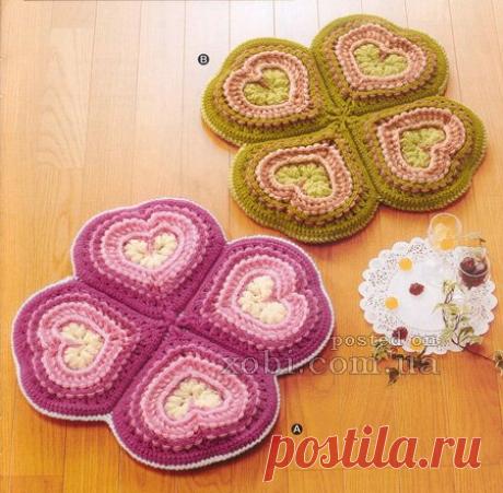 вязаная сидушка 0034