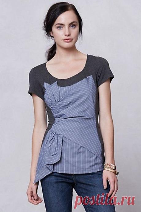 Помесь футболки и рубашки? / Футболки DIY / ВТОРАЯ УЛИЦА