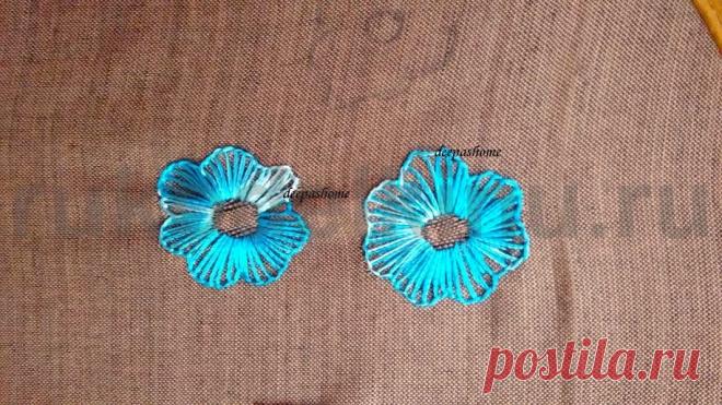 Как вышить цветок быстро и легко. Вариации в вышивке.
