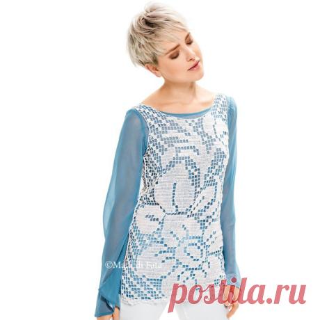 Филейный топ крючком.