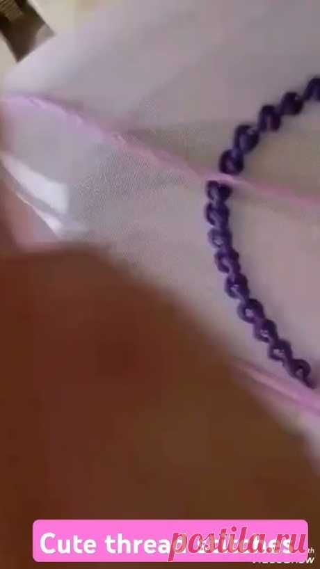 very beautiful easy thread stitches tutorial #embroiderydesign #embroidery