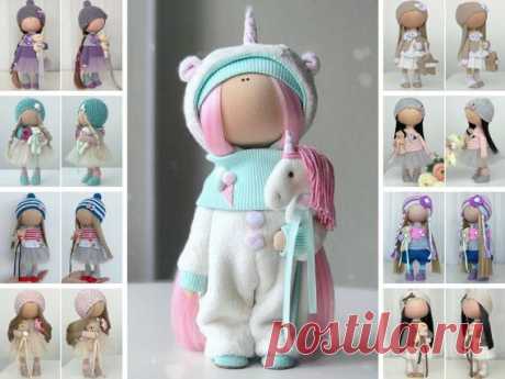 Unicorn Art Doll Handmade Fabric Doll Poupée Tilda Doll Textile Cloth Doll Bambole Rag Doll Muñecas Green Winter Decor Doll by Yulia K Unicorn Art Doll Handmade Fabric Doll Poupée Tilda Doll Textile Cloth Doll Bambole Rag Doll Muñecas Green Winter Decor Doll by Yulia K __________________________________________________________________________________________   Hello, dear visitors!  This is handmade textile doll created by Master