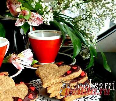 Кофейное печенье "Сердечко" рецепт с фото