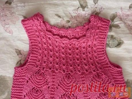 Детский сарафанчик спицами