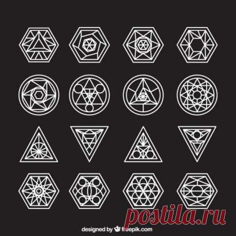 Abstract symbol collection with outline More than a million free vectors, PSD, photos and free icons. Exclusive freebies and all graphic resources that you need for your projects