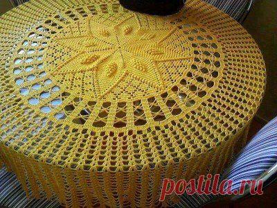 Деликатности в вязание крючком Габриэла: Скатерть крючком вязание крючком