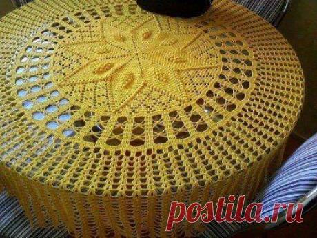 Деликатности в вязание крючком Габриэла: Скатерть крючком вязание крючком