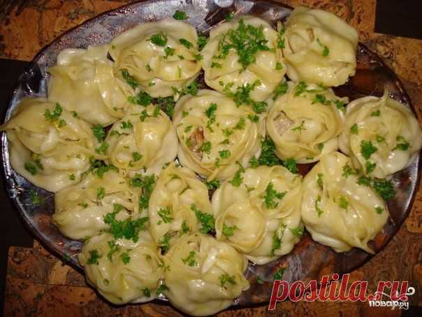 Манты с картошкой и мясом.