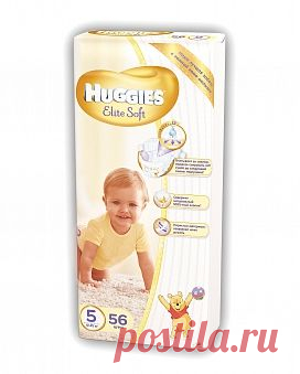 Подгузники Элит Софт Мега 5 (12-22кг) 56 шт Хаггис (Huggies)
