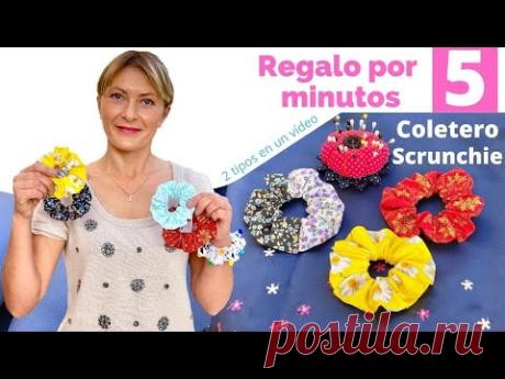 CÓMO HACER COLETERO / SCRUNCHIE  y Tan Sólo Por 5 Minutos | 2 Tipos Fáciles - YouTube