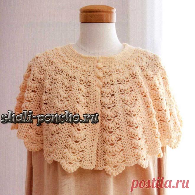 Пелерина Объемные веерочки