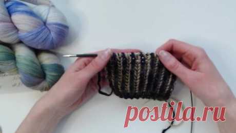 Модный и эффектный узор спицами: Двухцветный Бриошь | Первый вязальный! | Дзен
