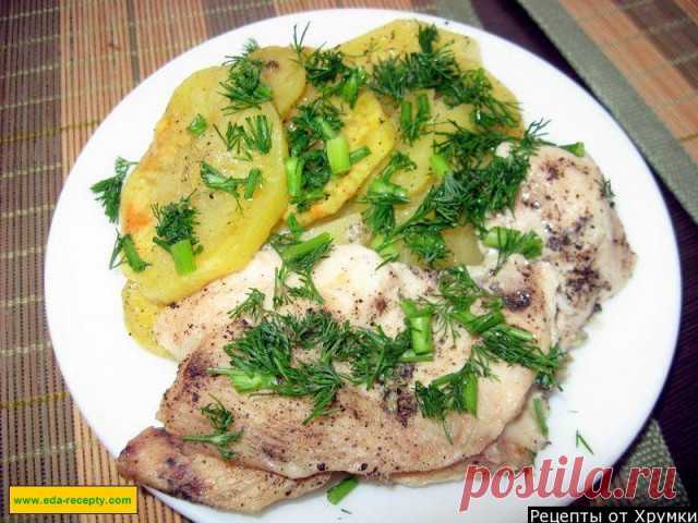 Картошка с куриными грудками в микроволновке рецепт с фото пошагово - 1000.menu