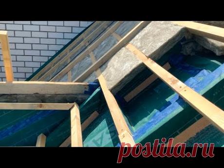 КРЕПЛЕНИЕ ПАРОИЗОЛЯЦИИ С ПЕРЕМЕННОЙ ПАРОПРОНИЦАЕМОСТЬЮ. ПЕРЕКРЕСТНОЕ УТЕПЛЕНИЕ В 250 ММ