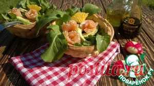 Плетеные корзинки для салата с божьей коровкой - кулинарный рецепт
