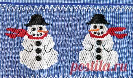 Smocking Tutorial: Cute Picture Smocked Snowmen - Martha Pullen