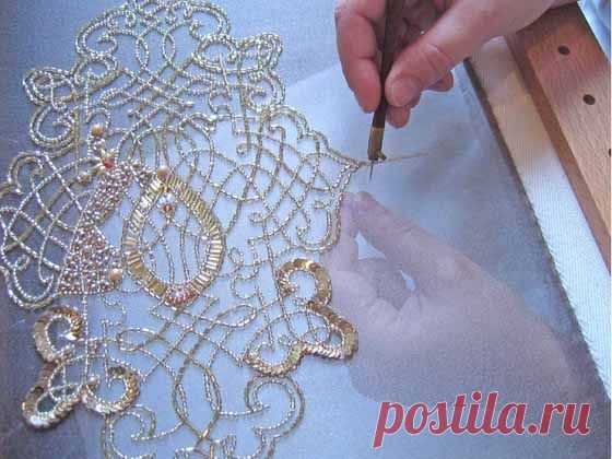350 best ..Люневиль..Зардоси..3d объемная вышивка images on Pinterest | Couture embroidery, Embroidery designs and Sequins
