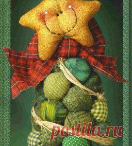 Новогодняя елка своими руками, мастер класс в картинках / Мягкие игрушки, тильда своими руками. Выкройки, мастер классы, фото / Ёжка - стихи, загадки, творчество и уроки рисования для детей