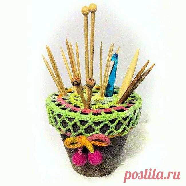 Органайзер для крючков и спиц своими руками