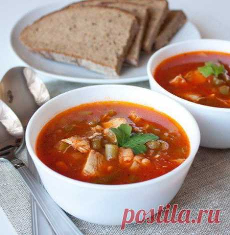 ТОМАТНЫЙ СУП С КУРИЦЕЙ И ЗЕЛЕНОЙ ФАСОЛЬЮ | Вкуснолог...