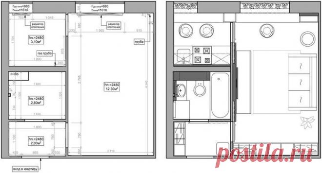Как обустроить 20-метровую квартиру: советы на реальном примере